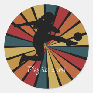 Voetbal Meisje Speler Football Team Ronde Sticker