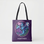 Voetbal meisje speler tote bag (Voorkant)