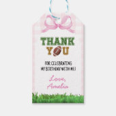 Voetbal Meisje Verjaardagsfeestje Bedankkaartje Cadeaulabel (Voorkant)