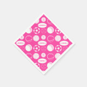 Voetbal meisjes bal sport roze servet (Hoek)