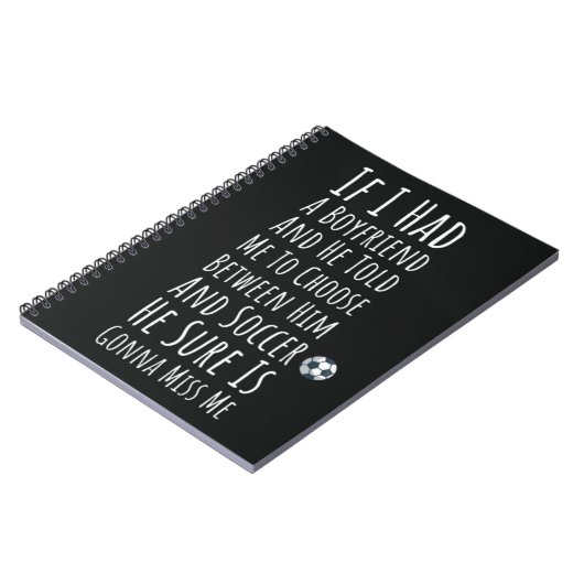 Voetbal Meisjes geschenken voor haar speler Sport  Notitieboek (Linkerzijde)