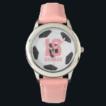 Voetbal Meisjes Horloge<br><div class="desc">Sporten in het ontwerp.</div>