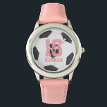Voetbal Meisjes Horloge<br><div class="desc">Sporten in het ontwerp.</div>