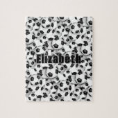 Voetbal meisjes jongens naam leuke sport geschenke legpuzzel (Verticaal)