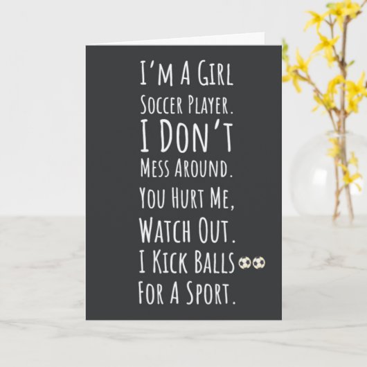 Voetbal Meisjes Kaarten Sport voor haar Kinder spe (Gele Bloem)