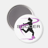 Voetbal - Meisjes - roze Magneet (Voorkant / Achterkant)