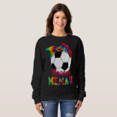 Voetbal Memaw Tie Dye Voetbal Moederdag Trui (Voorkant volledig)