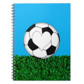 voetbal met aanpasbaar hart notitieboek (Voorkant)