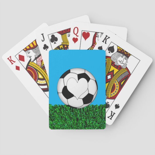 Voetbal met aanpasbaar hart pokerkaarten (Achterkant)