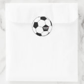 VOETBAL MET AMERIKAANSE VLAG RONDE STICKER (Tas)