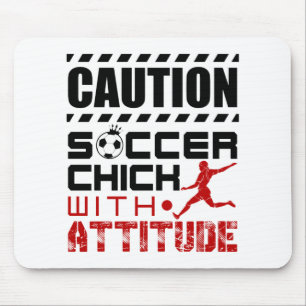 Voetbal met Attitude Funny Player Teen Girls Muismat
