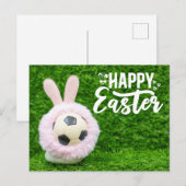 Voetbal met bal en bundel voor speler feestdagenkaart (Voorkant / Achterkant)