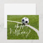 Voetbal met bal en gelukkige verjaardag (Voorkant / Achterkant)