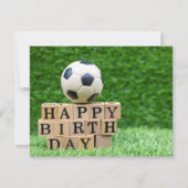 Voetbal met bal en gelukkige verjaardag (Voorkant)