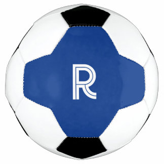 Voetbal met blauw