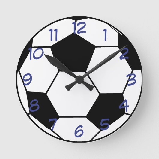 Voetbal met blauwe wandklok (Voorkant)