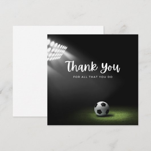 Voetbal met dank voor alles wat u doet op groen p (Voorkant / Achterkant)