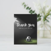 Voetbal met dank voor alles wat u op groen zet briefkaart (Staand voorkant)