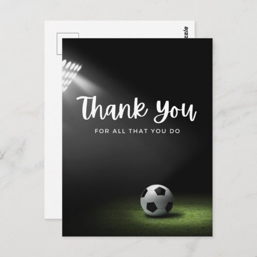 Voetbal met dank voor alles wat u op groen zet briefkaart (Voorkant / Achterkant)