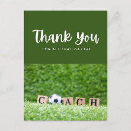 Voetbal met dank voor alles wat u op groen zet briefkaart