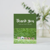 Voetbal met dank voor alles wat u op groen zet briefkaart (Staand voorkant)