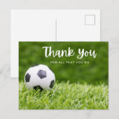 Voetbal met dank voor alles wat u op groen zet  briefkaart (Voorkant / Achterkant)