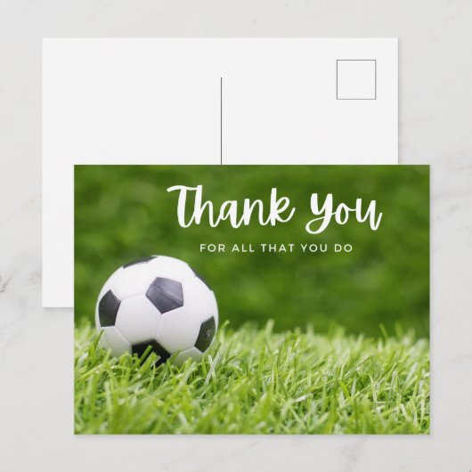 Voetbal met dank voor alles wat u op groen zet briefkaart (Voorkant / Achterkant)