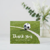 Voetbal met dank voor alles wat u op groen zet briefkaart (Staand voorkant)