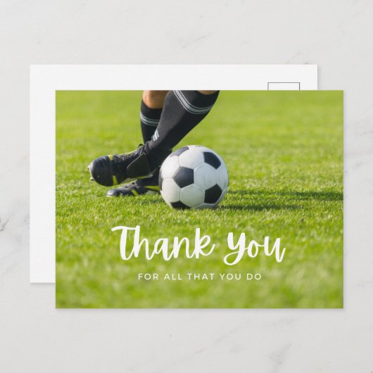 Voetbal met dank voor alles wat u op groen zet briefkaart (Voorkant / Achterkant)
