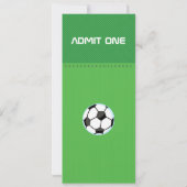 Voetbal met de naam Birthday Party Ticket Entrance Kaart (Achterkant)
