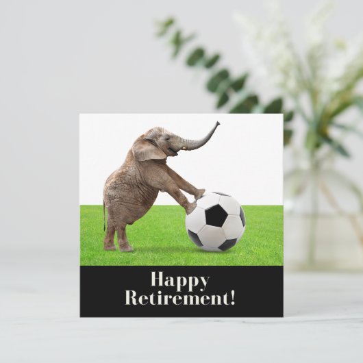 Voetbal met de olifant kaart (Staand voorkant)