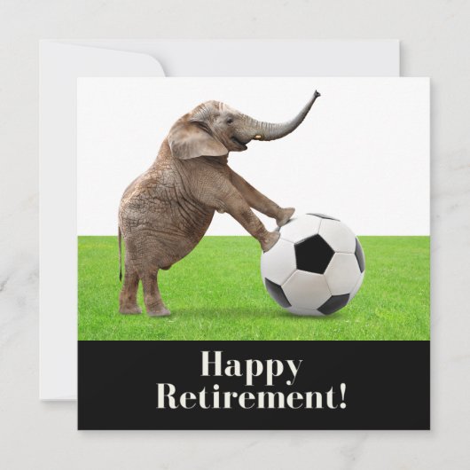 Voetbal met de olifant kaart (Voorkant)