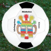 Voetbal met Diablo Huma kunstwerk