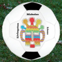 Voetbal met Diablo Huma kunstwerk