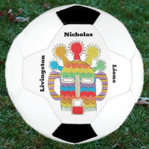 Voetbal met Diablo Huma kunstwerk