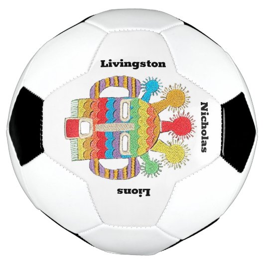 Voetbal met Diablo Huma kunstwerk (Gedraaid)