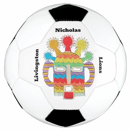 Voetbal met Diablo Huma kunstwerk (Voorkant)