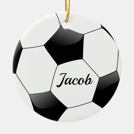 Voetbal met dubbelzijdige Ornament (Voorkant)