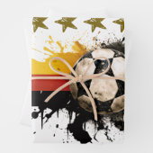 Voetbal met Duitse vlag en vier gouden sterren Inpakpapier Vel (In situ)