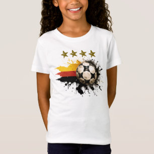 Voetbal met Duitse vlag en vier gouden sterren T-shirt