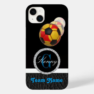 Voetbal met geel Sinaasappel en zwart Case-Mate iPhone 14 Plus Hoesje