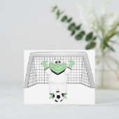 Voetbal met Goldie Briefkaart (Staand voorkant)