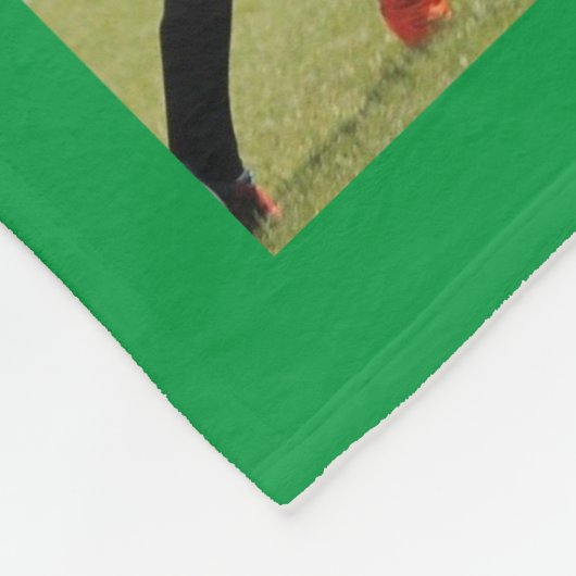 Voetbal met groene collage fleece deken (Hoek)