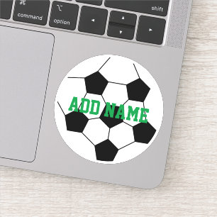 Voetbal met Groene de Naam van de Douane Sticker
