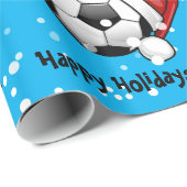 voetbal met Kerstmis met kerstmis Cadeaupapier (Rol Hoek)