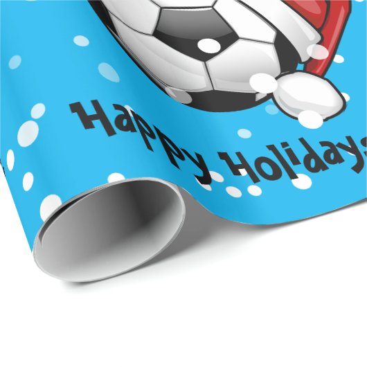 voetbal met Kerstmis met kerstmis Cadeaupapier (Rol Hoek)