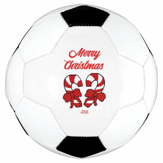Voetbal met kerstsnoepjes (Voorkant)