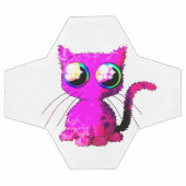 Voetbal met krulroze kawaii-kat (Enkel)