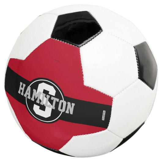 Voetbal met Naam in Om het even welke kleur HAMbyW (Drie kwart)