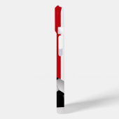 Voetbal met persoonlijke rode en witte strepen Case-Mate iPhone case (Achterkant / Links)